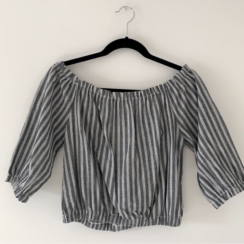 Off the shoulder cropped top